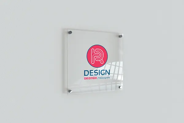 Office Signboard Printed on Clear Acrylic